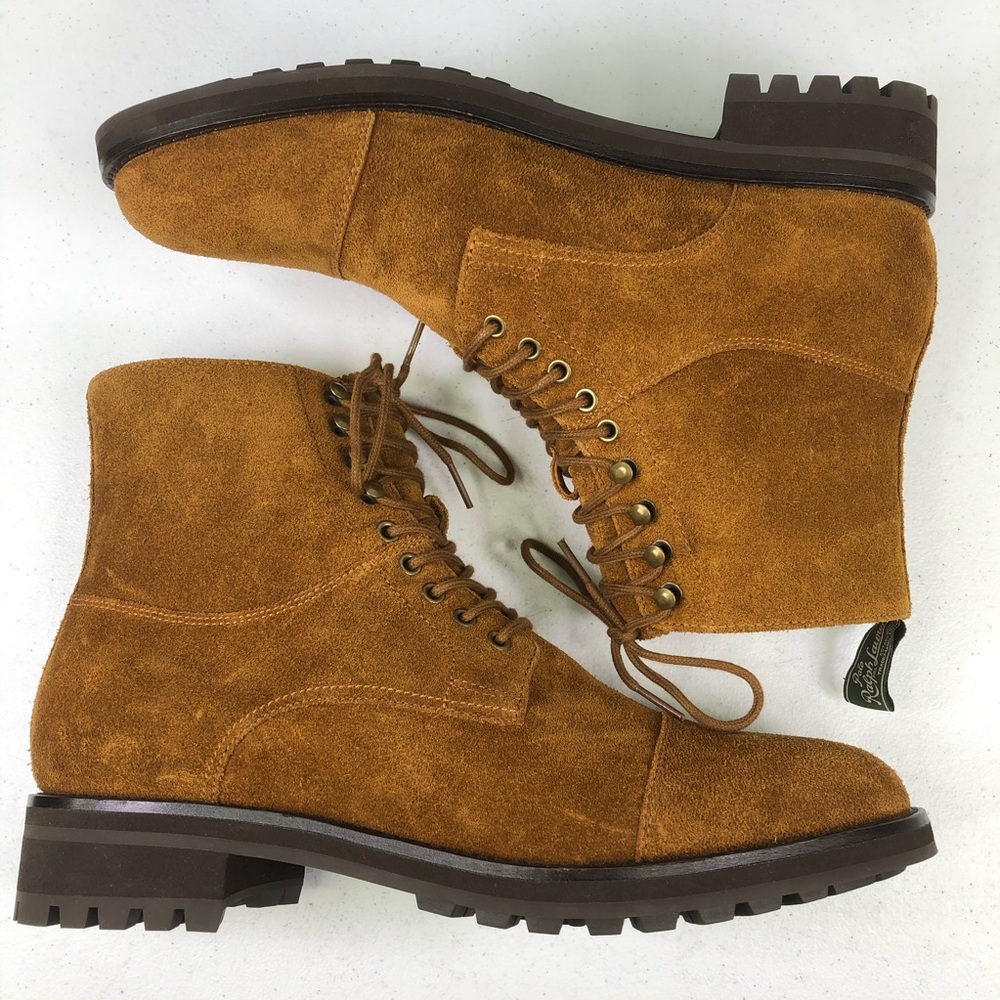 Polo Ralph Lauren Bryson Boots Snuff Suede Cap Toe - Picture 2 of 8